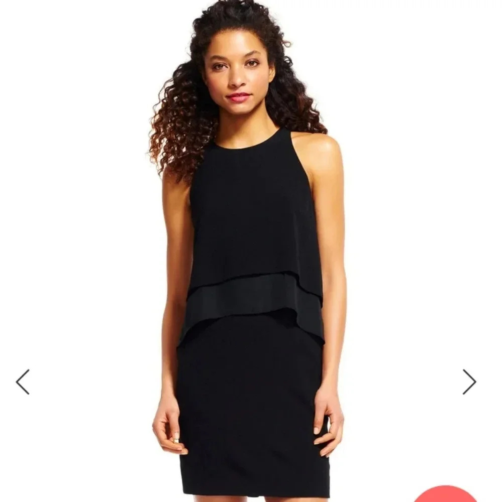 Adrianna Papell Black Halter Dress